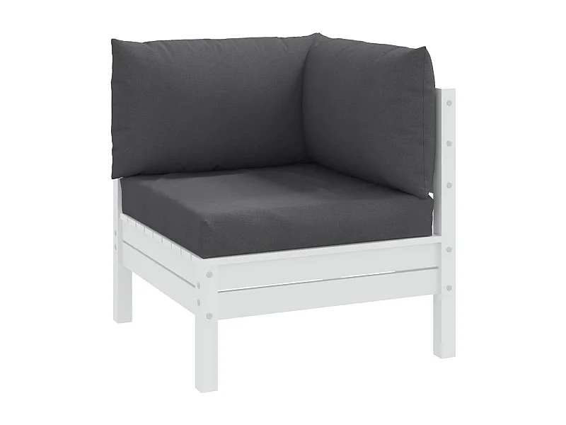 Coussins de palette lot de 3 anthracite mélangé tissu