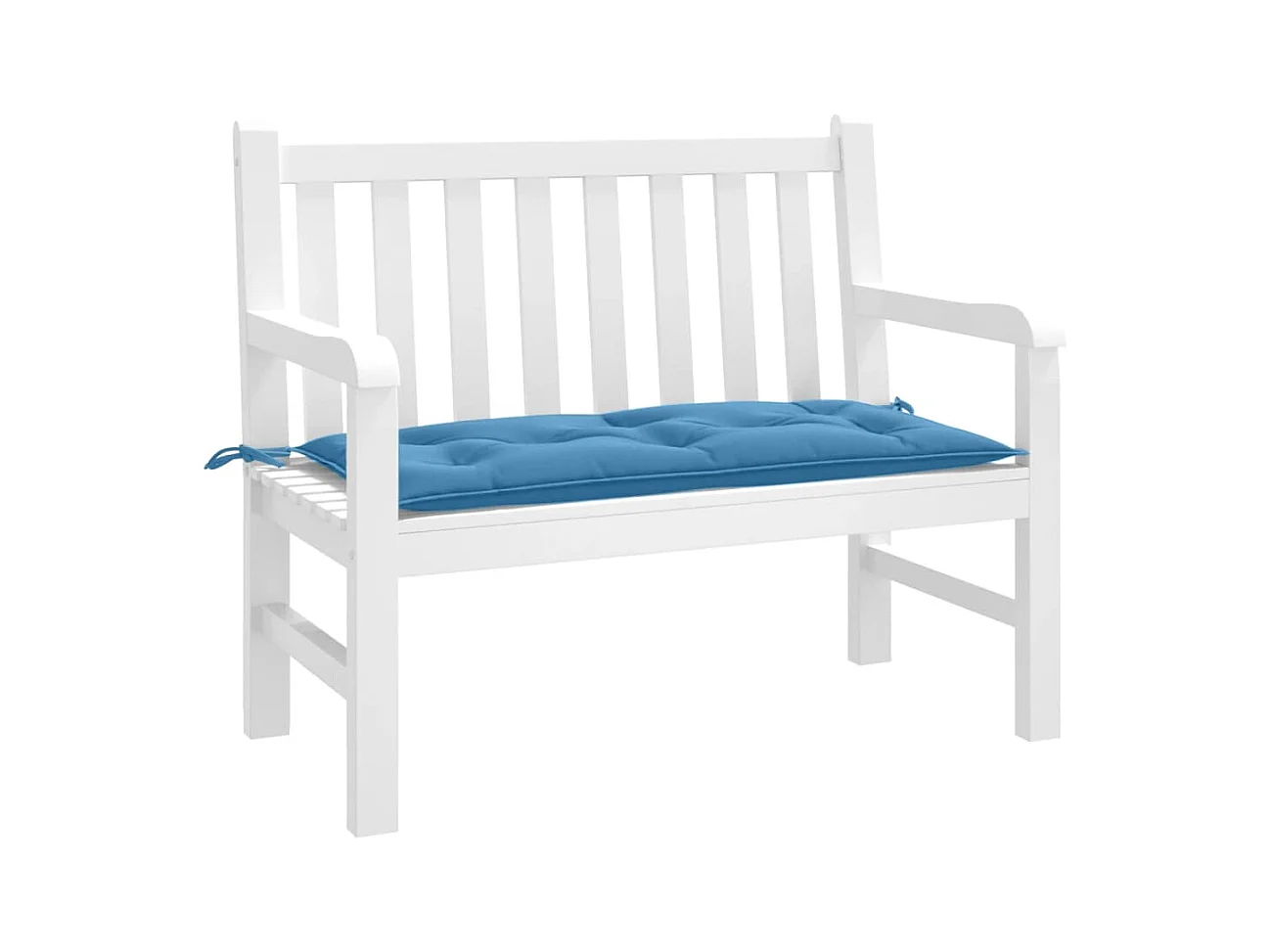 Coussin de banc de jardin bleu mélangé 100x50x7 cm tissu