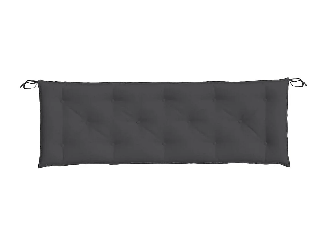 Coussin de banc de jardin anthracite mélangé 150x50x7 cm tissu