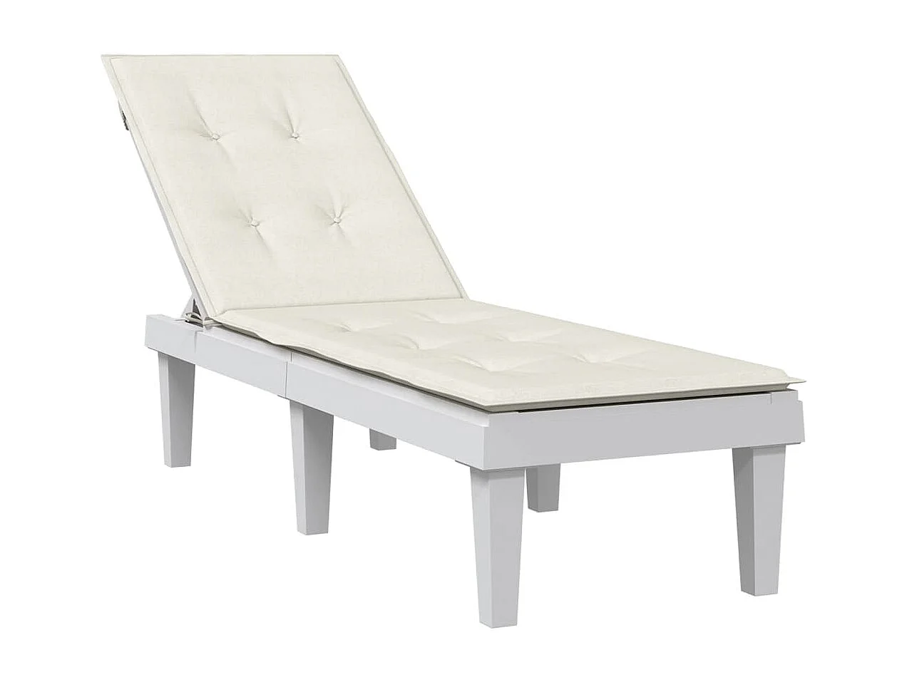 Coussin de chaise longue crème mélangé (75+105)x50x3 cm