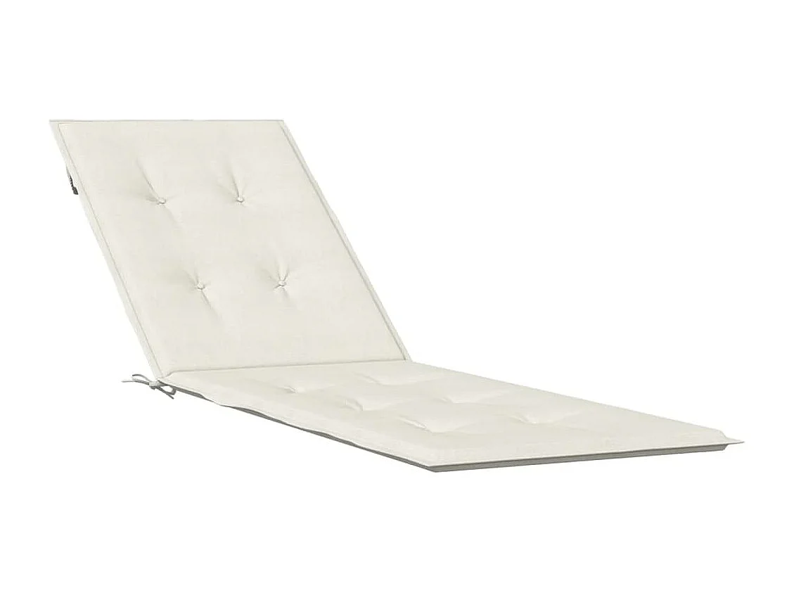 Coussin de chaise longue crème mélangé (75+105)x50x3 cm