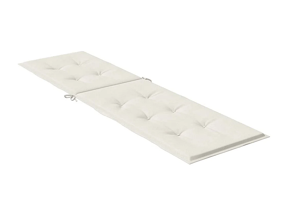 Coussin de chaise longue crème mélangé (75+105)x50x3 cm