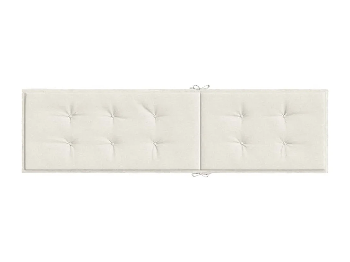 Coussin de chaise longue crème mélangé (75+105)x50x3 cm