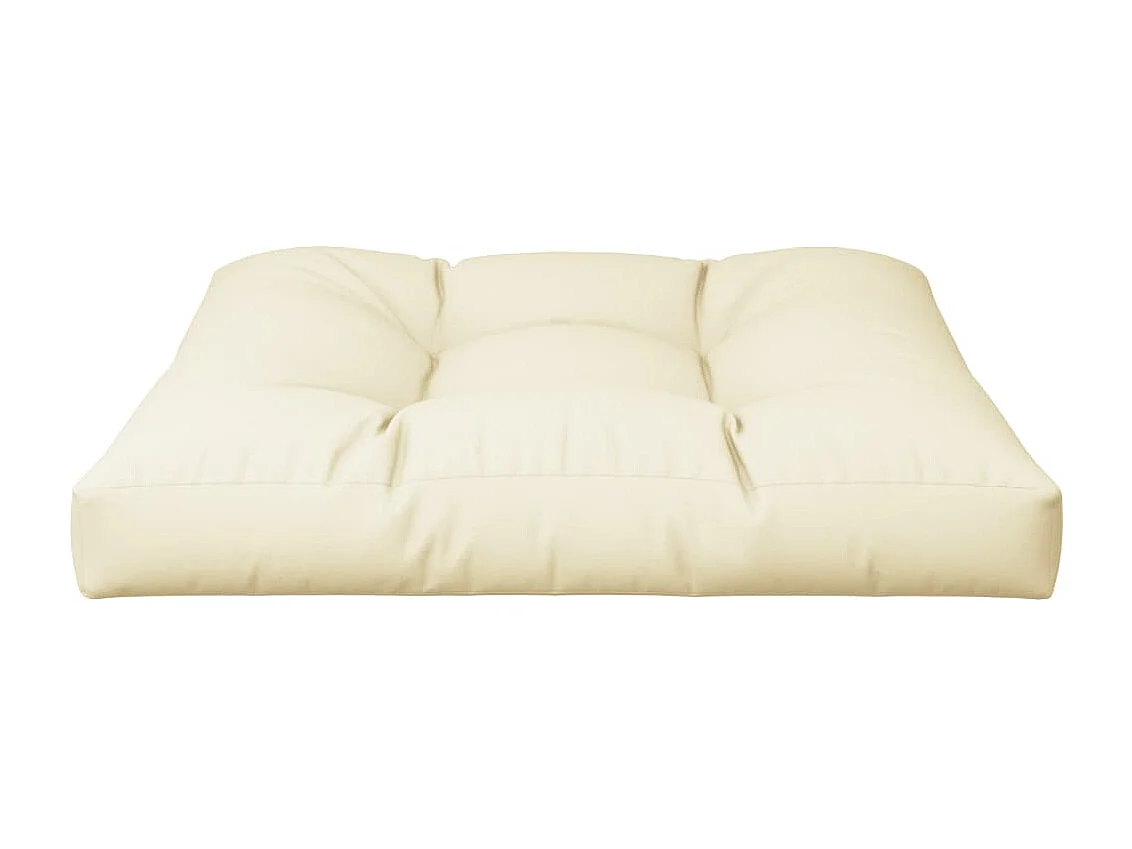 Cuscino per Pallet Crema 70x70x12 cm in Tessuto