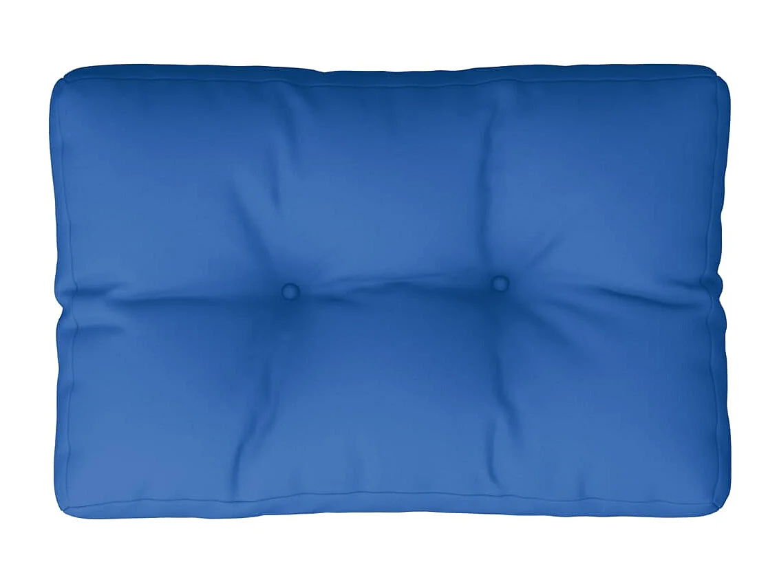 Coussin de palette bleu royal 50x40x12 cm tissu