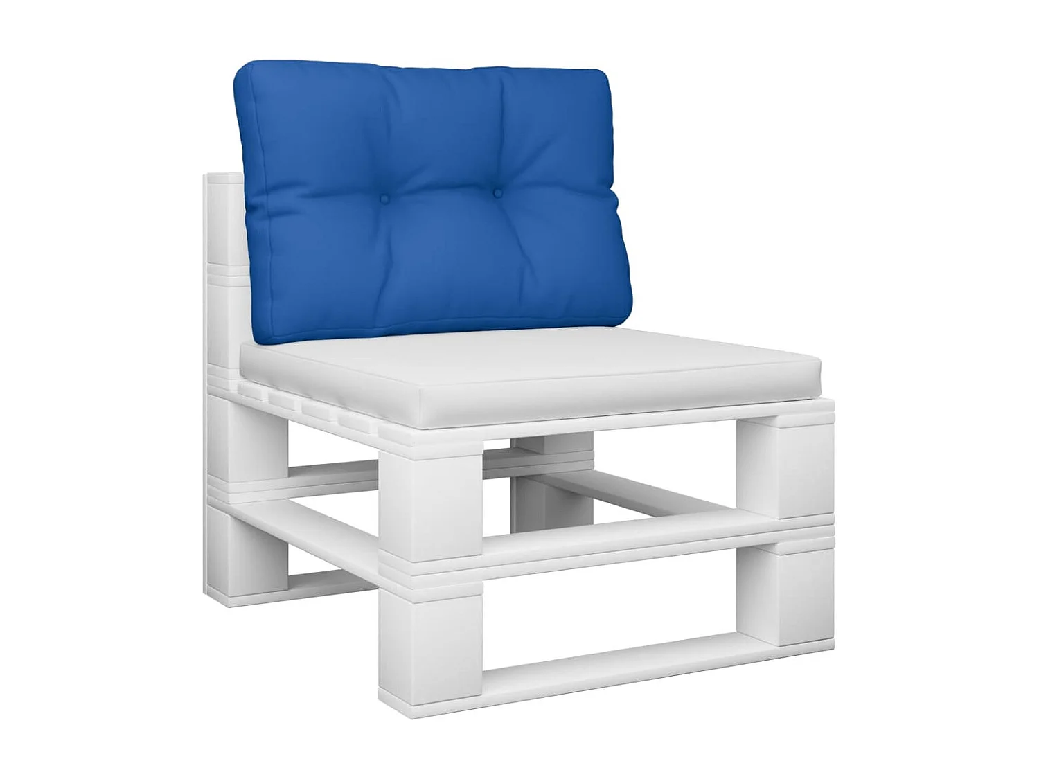 Coussin de palette bleu royal 50x40x12 cm tissu