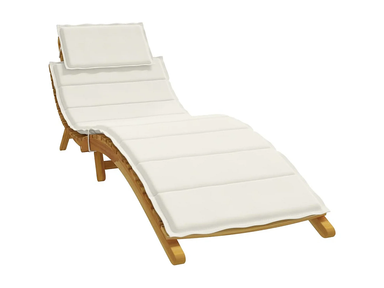 Almofadão para espreguiçadeira 186x58x3cm mesclado tecido creme