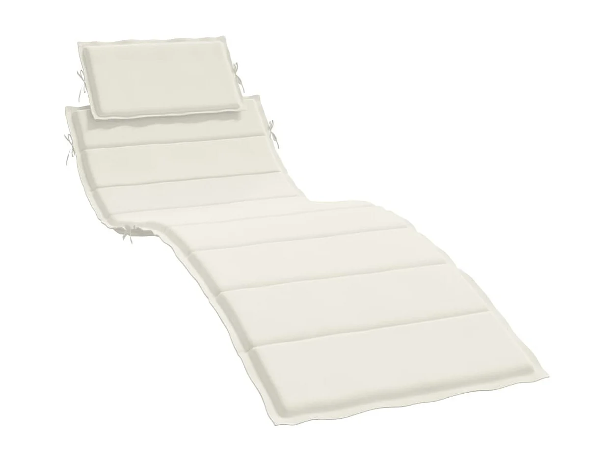 Almofadão para espreguiçadeira 186x58x3cm mesclado tecido creme