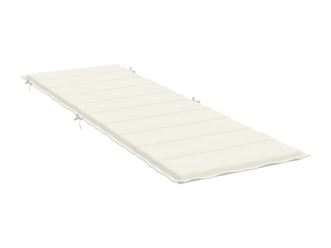 Almofadão para espreguiçadeira 186x58x3cm mesclado tecido creme