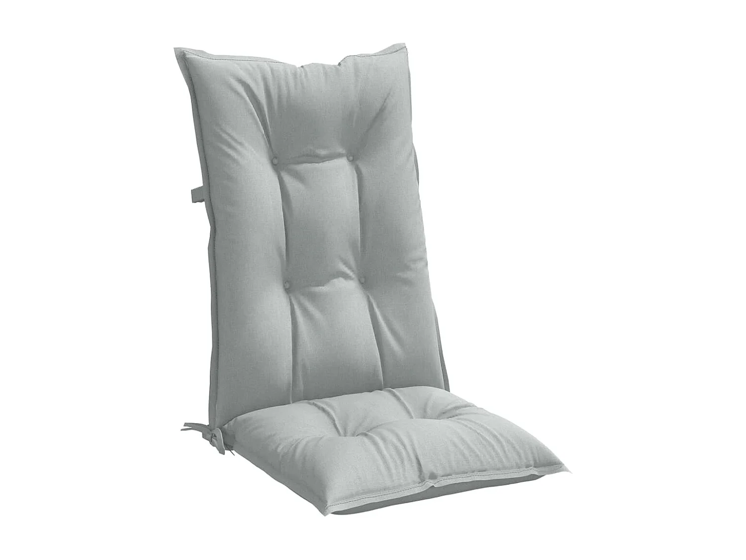 Coussins de chaise à dossier haut lot de 2 gris clair mélangé