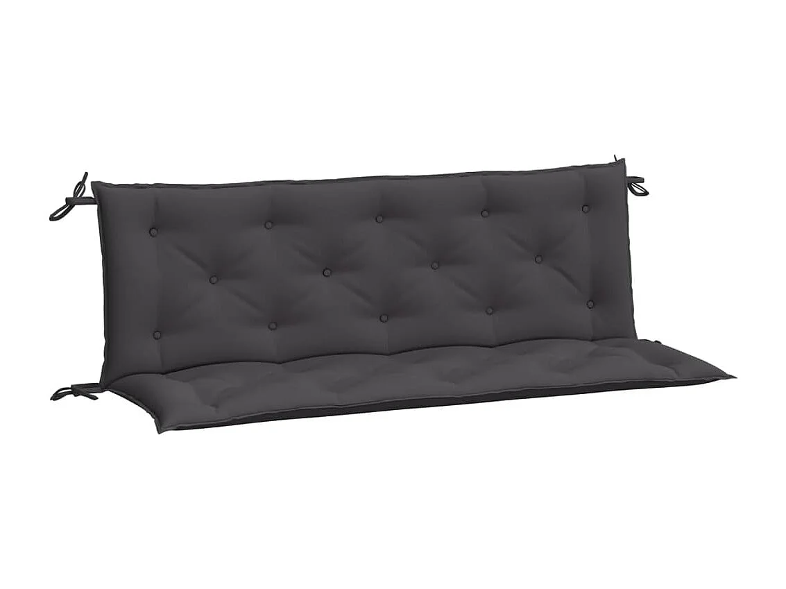 Coussins de banc de jardin lot de 2 anthracite tissu Oxford