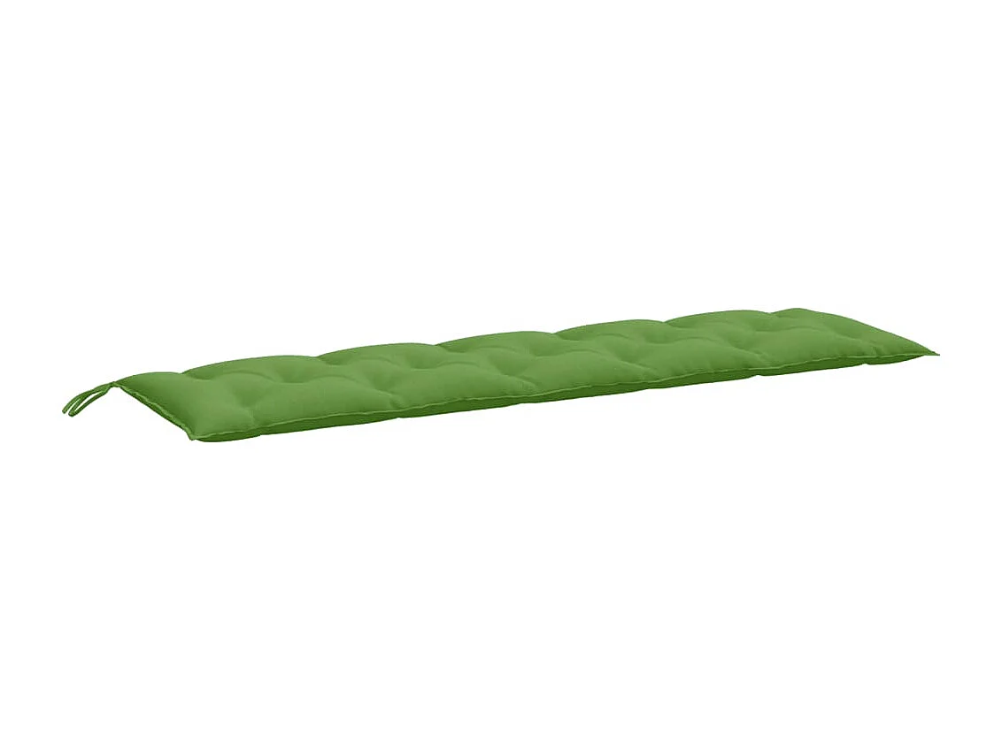 Coussin de banc de jardin vert mélangé 180x50x7 cm tissu