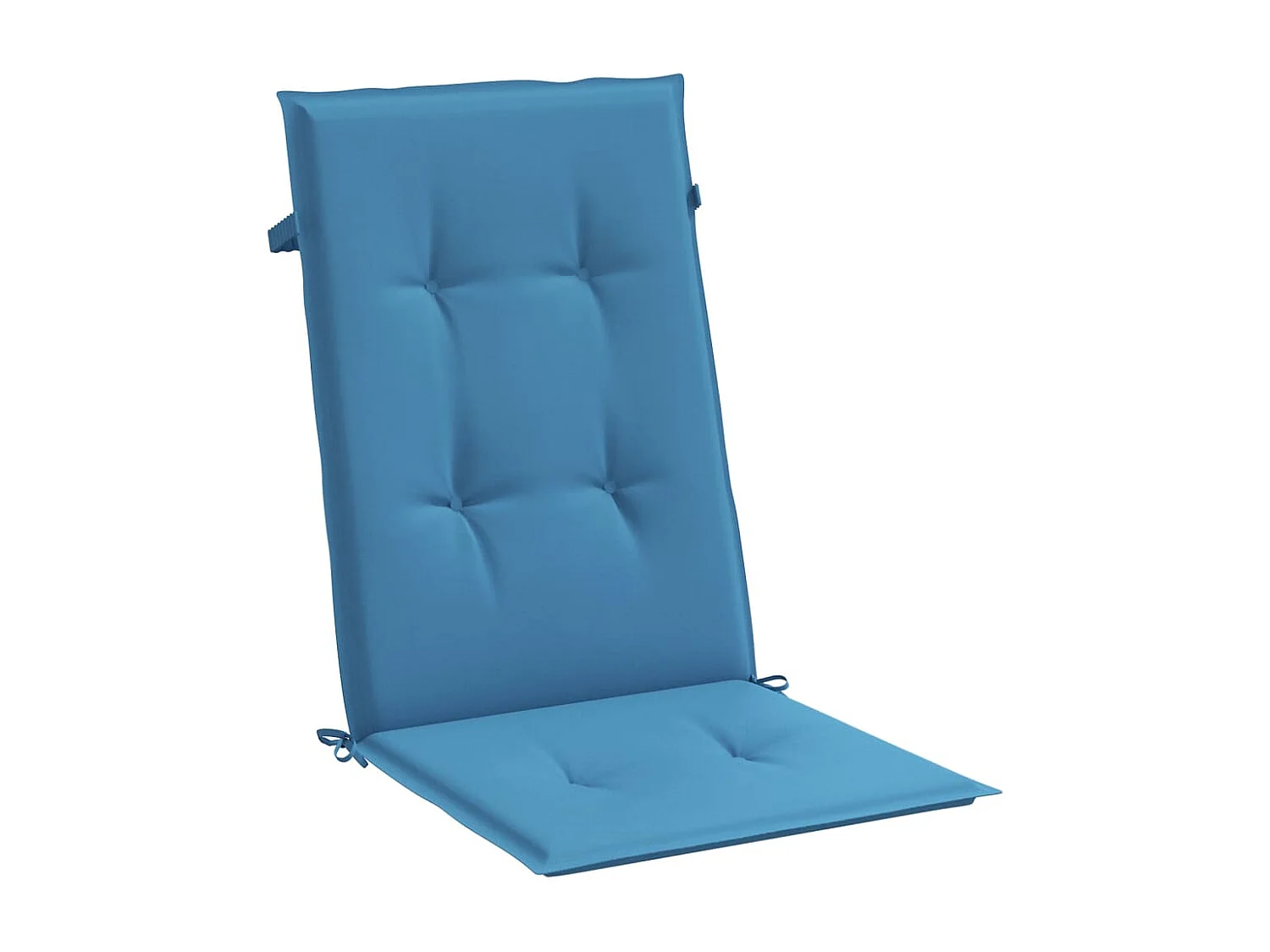 Coussins de chaise à dossier haut lot de 6 bleu mélangé tissu