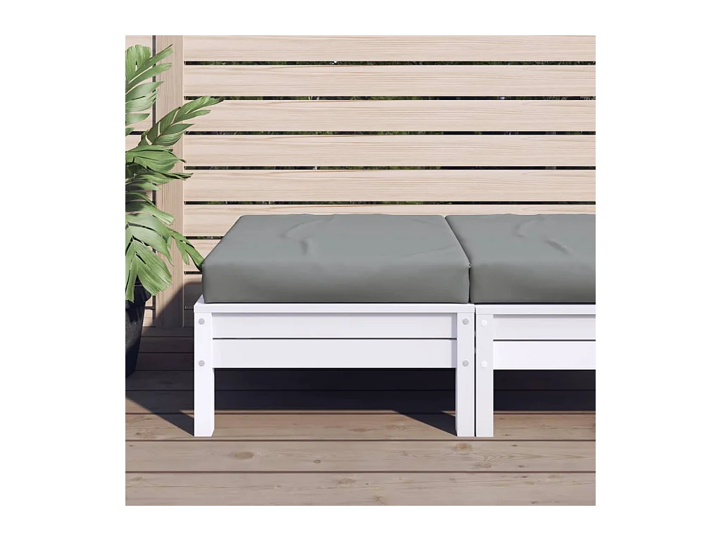 Coussin de palette gris 60x60x8 cm tissu oxford