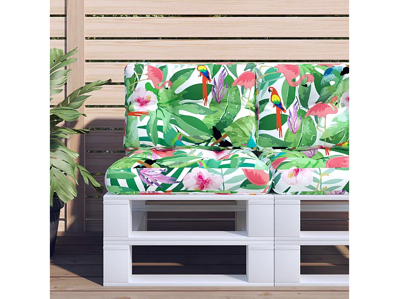 Cuscini per Pallet 2 pz Multicolori in Tessuto