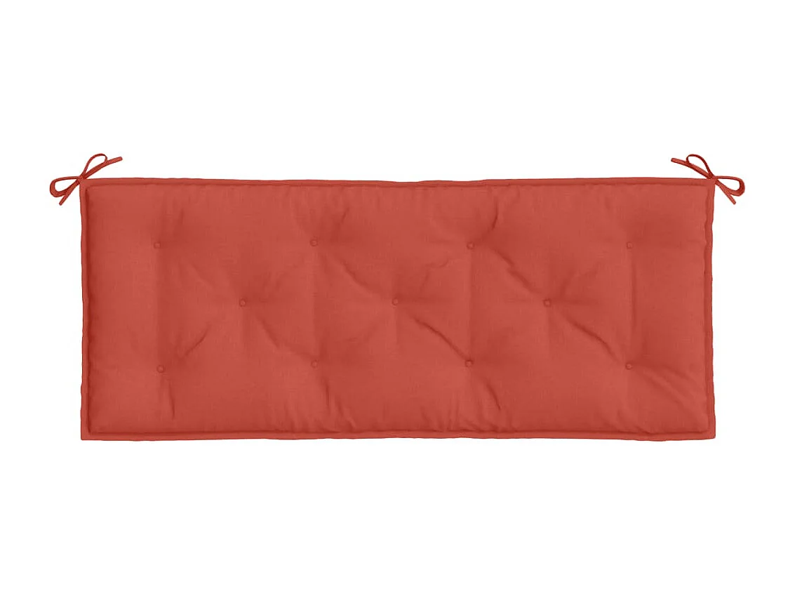Coussin de banc de jardin rouge mélangé 120x50x7 cm tissu