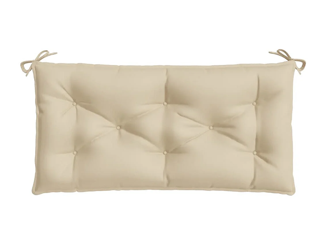 Coussin de banc de jardin beige 110x50x7 cm tissu oxford