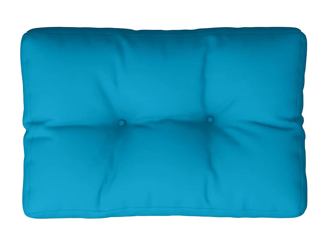 Coussin de palette bleu clair 60x40x12 cm tissu