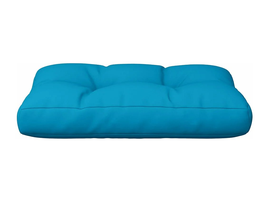 Coussin de palette bleu clair 60x40x12 cm tissu