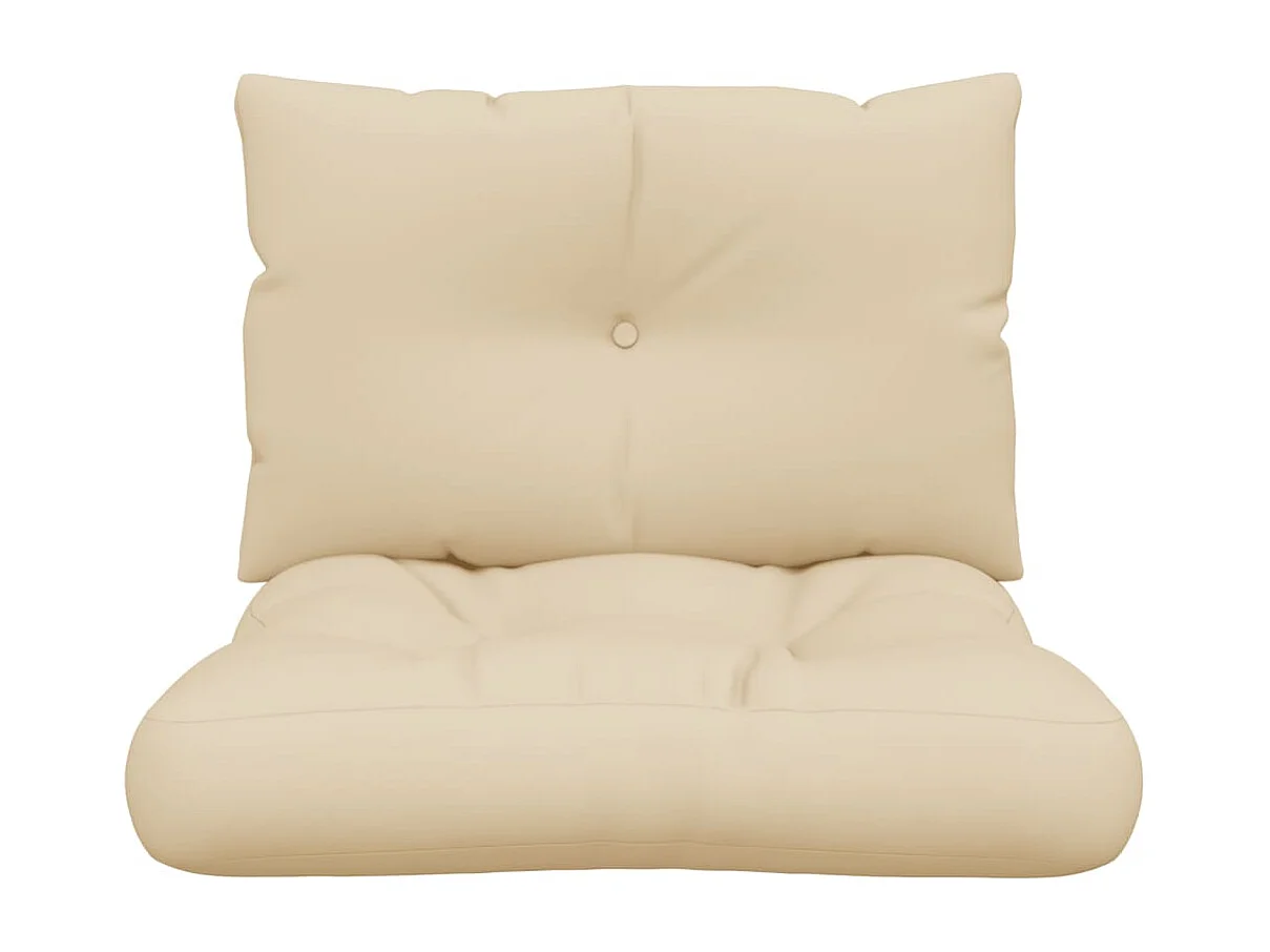 Cojines para palets 2 unidades tela beige