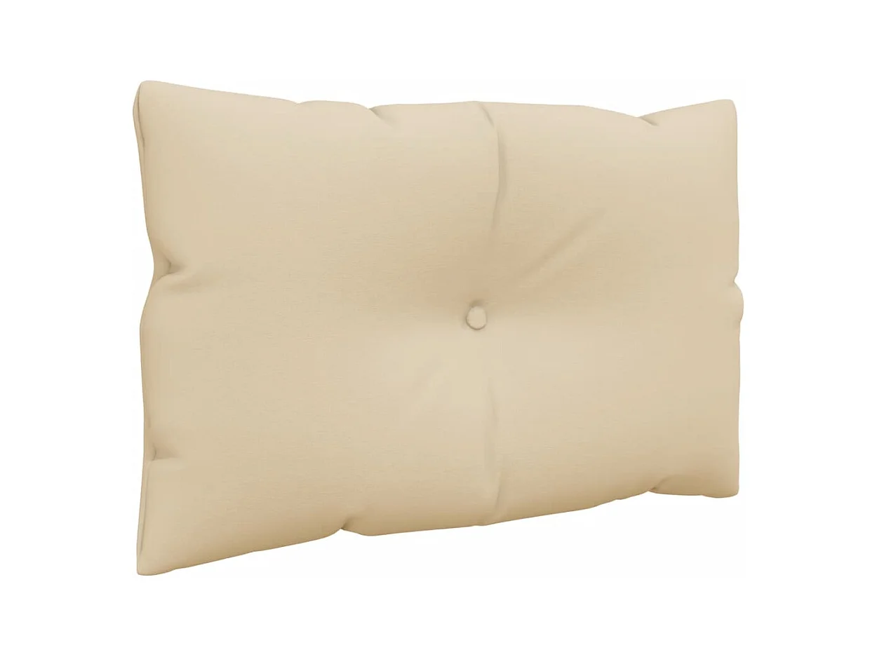 Coussins de palette lot de 2 beige tissu