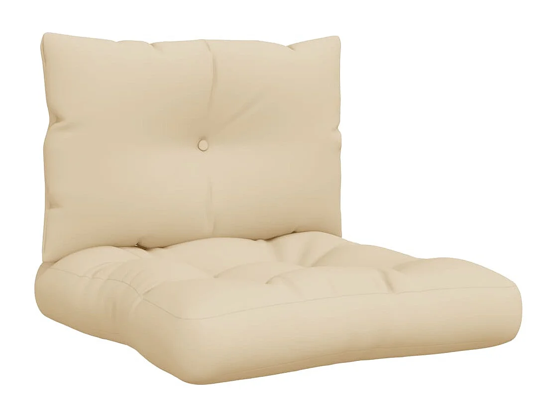 Palettenkissen 2-tlg. Beige Stoff