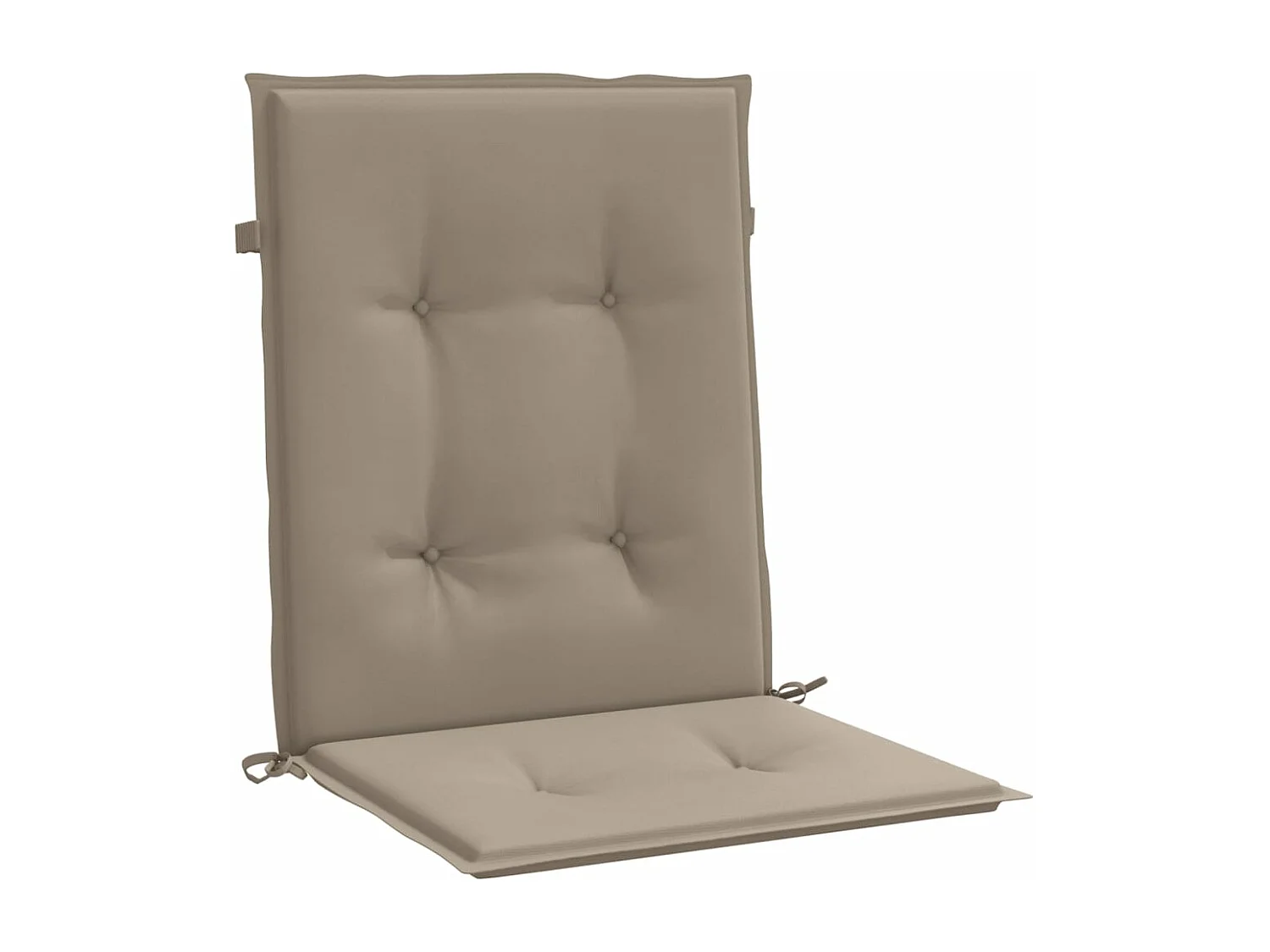 Coussins de chaise de jardin à dossier bas lot de 2 taupe