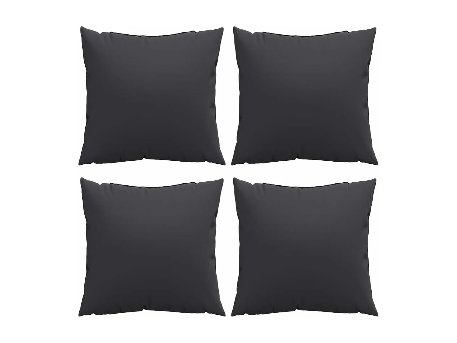 Almofadas de sofá 4 pcs 50x50 cm tecido preto