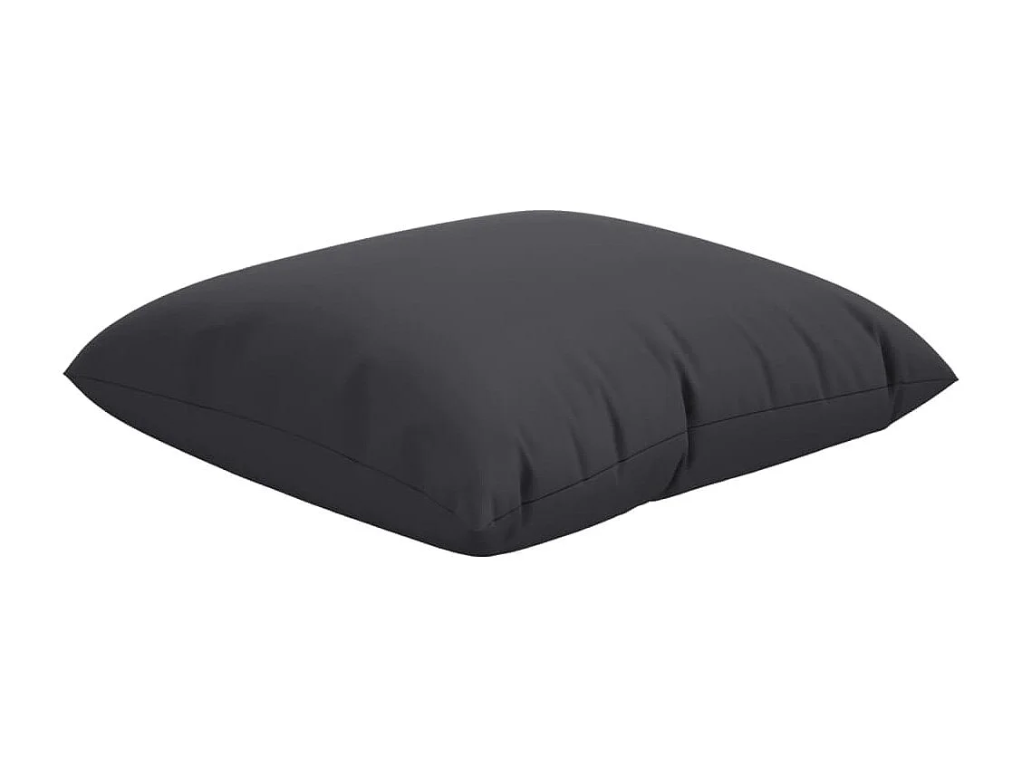 Coussins de canapé lot de 4 noir 50x50 cm tissu