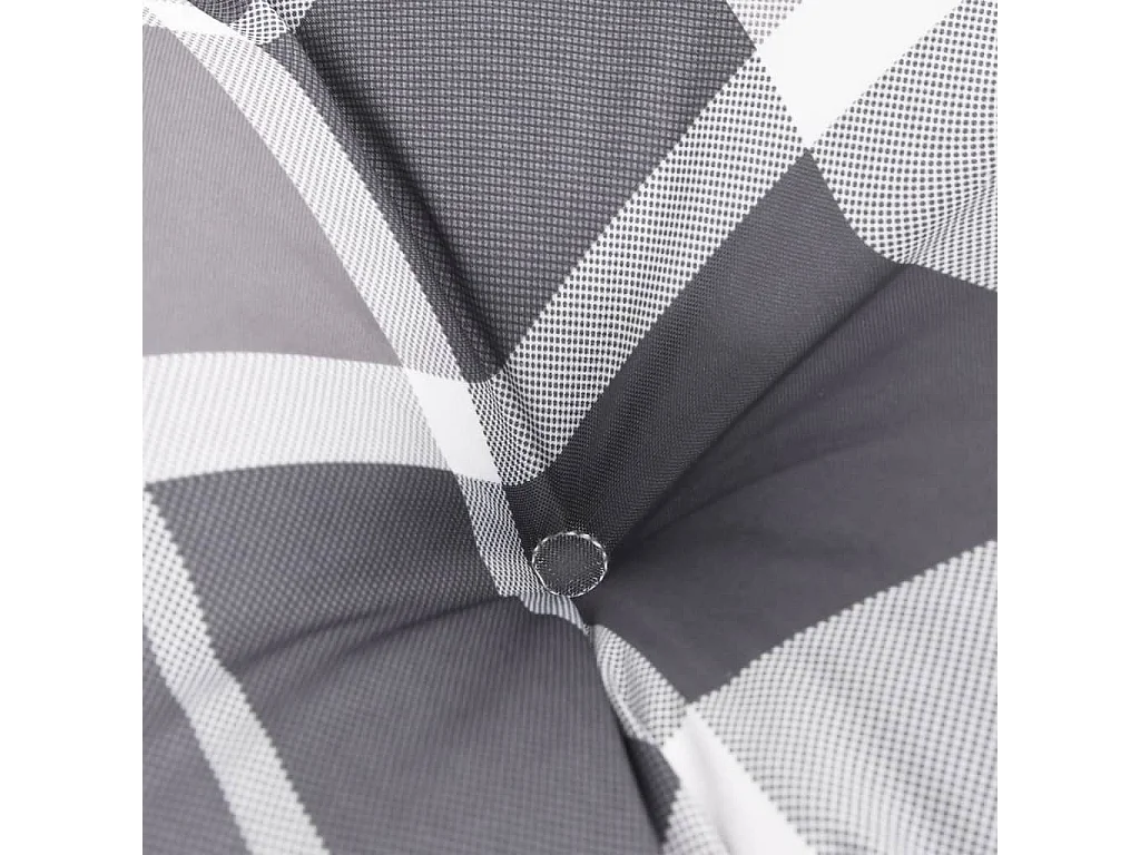 Coussins de palette lot de 2 motif à carreaux gris tissu