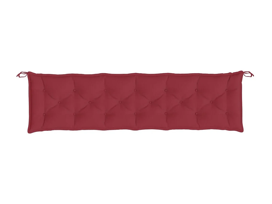 Cuscini per Panca 2 pz Rosso Vino 200x50x7 cm in Tessuto Oxford