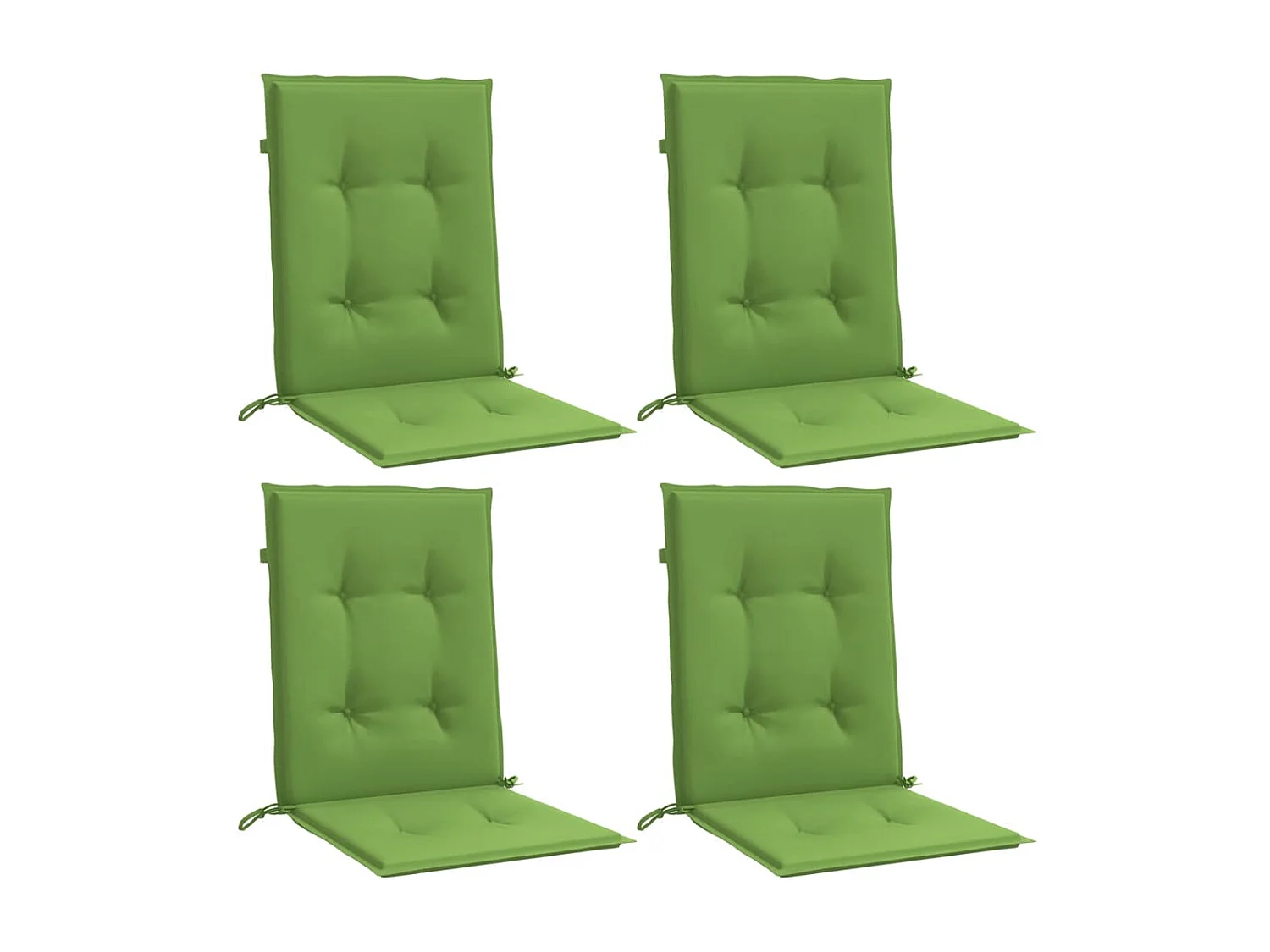 Niedriglehner-Auflagen 4 Stk. Melange Grün 100x50x4 cm Stoff