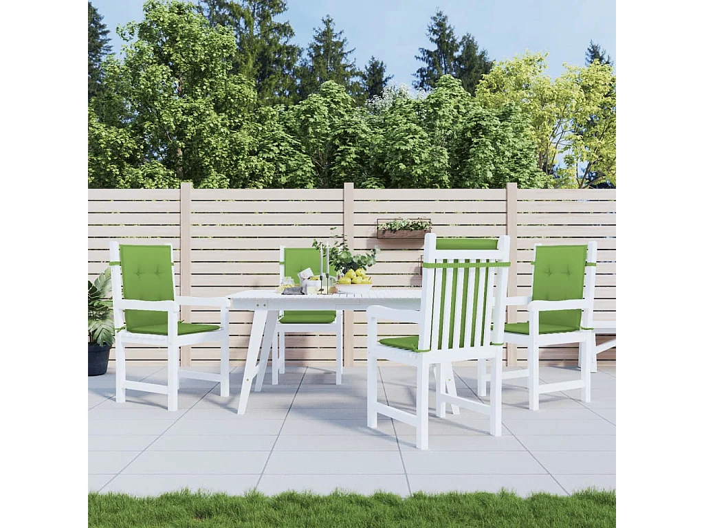 Niedriglehner-Auflagen 4 Stk. Melange Grün 100x50x4 cm Stoff