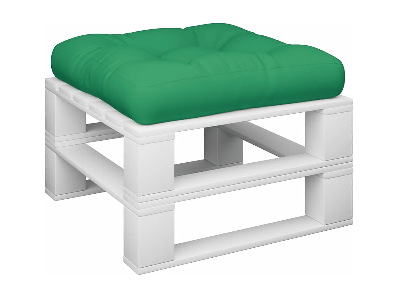 Coussin de palette vert 60x60x12 cm tissu