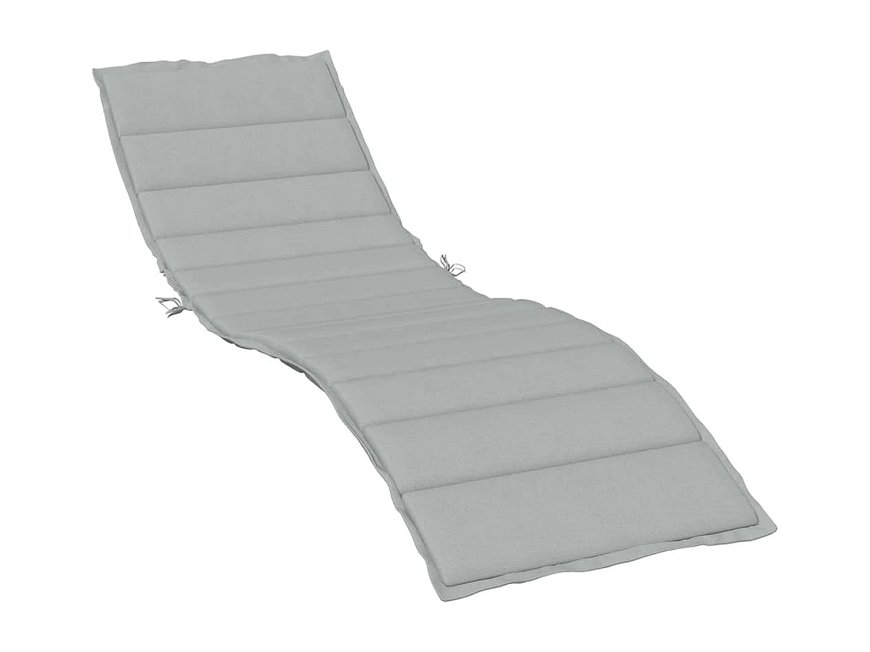 Cuscino per Lettino Prendisole Grigio Chiaro Mélange 200x50x4cm