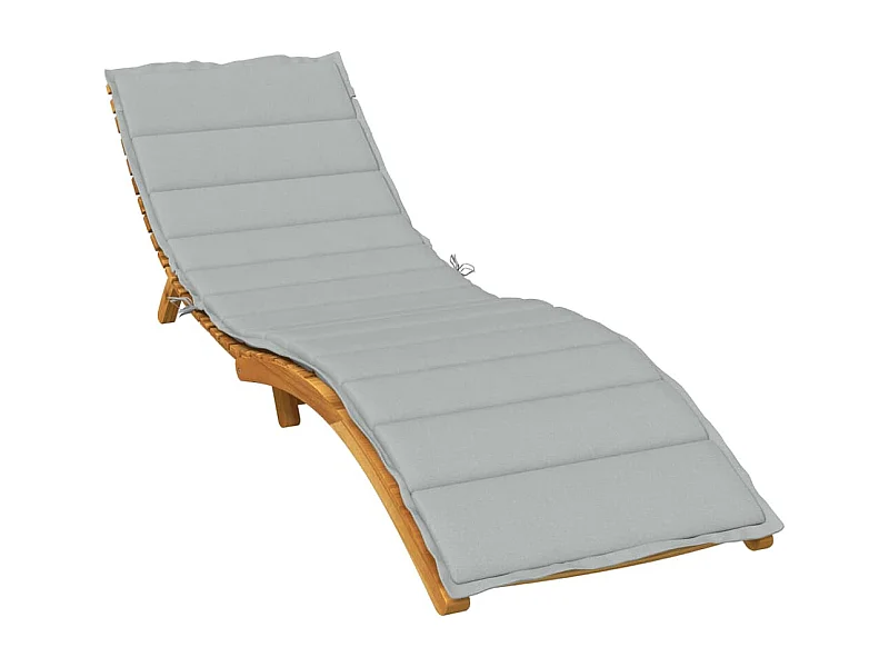 Coussin de chaise longue gris clair mélangé 200x50x4 cm tissu