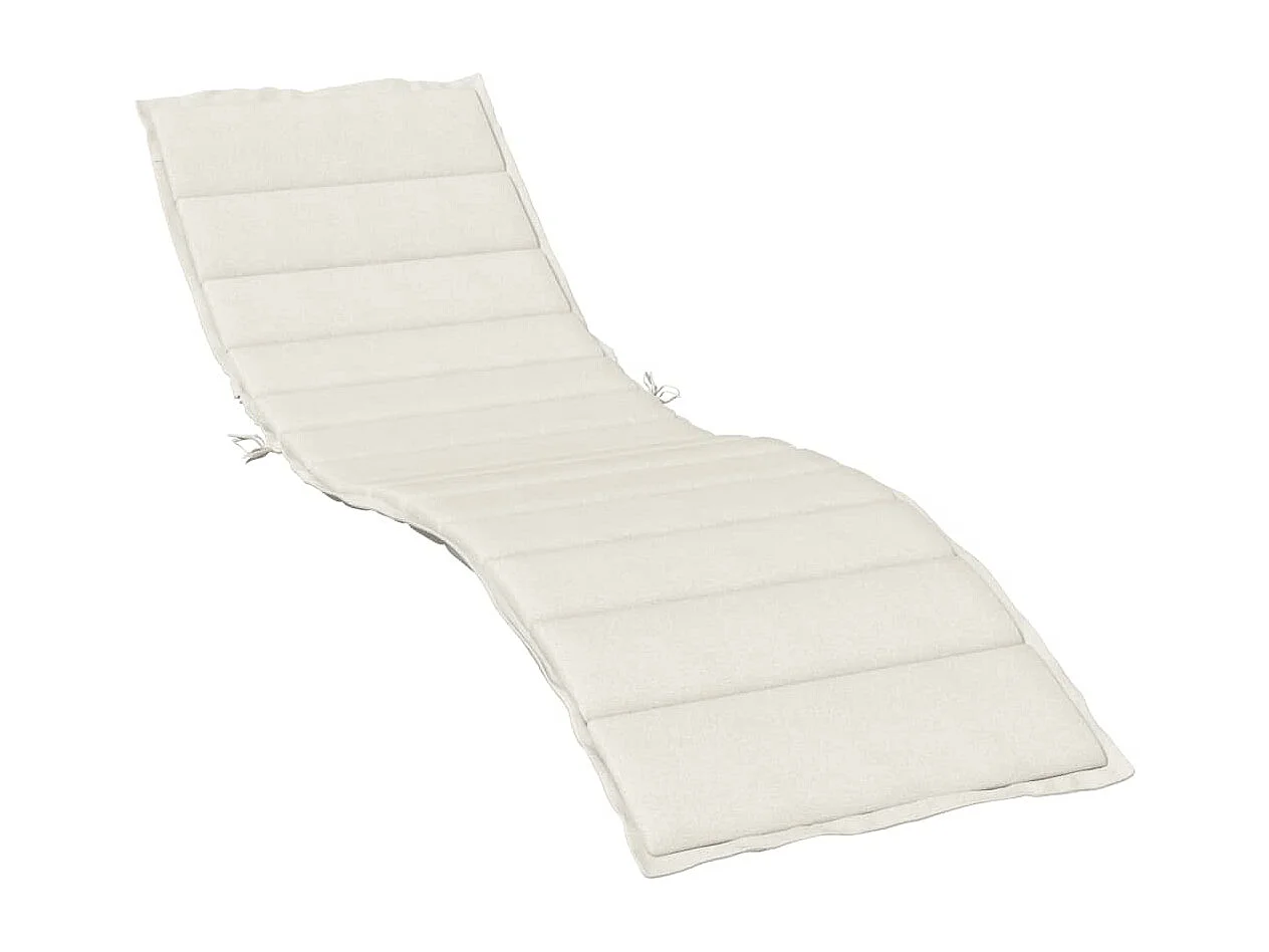 Almofadão para espreguiçadeira 200x60x4cm mesclado tecido creme