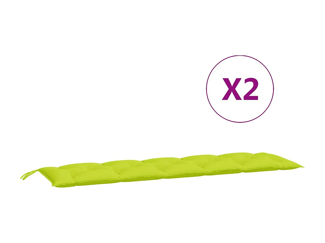 Almofadões banco jardim 2 pcs tecido oxford verde brilhante