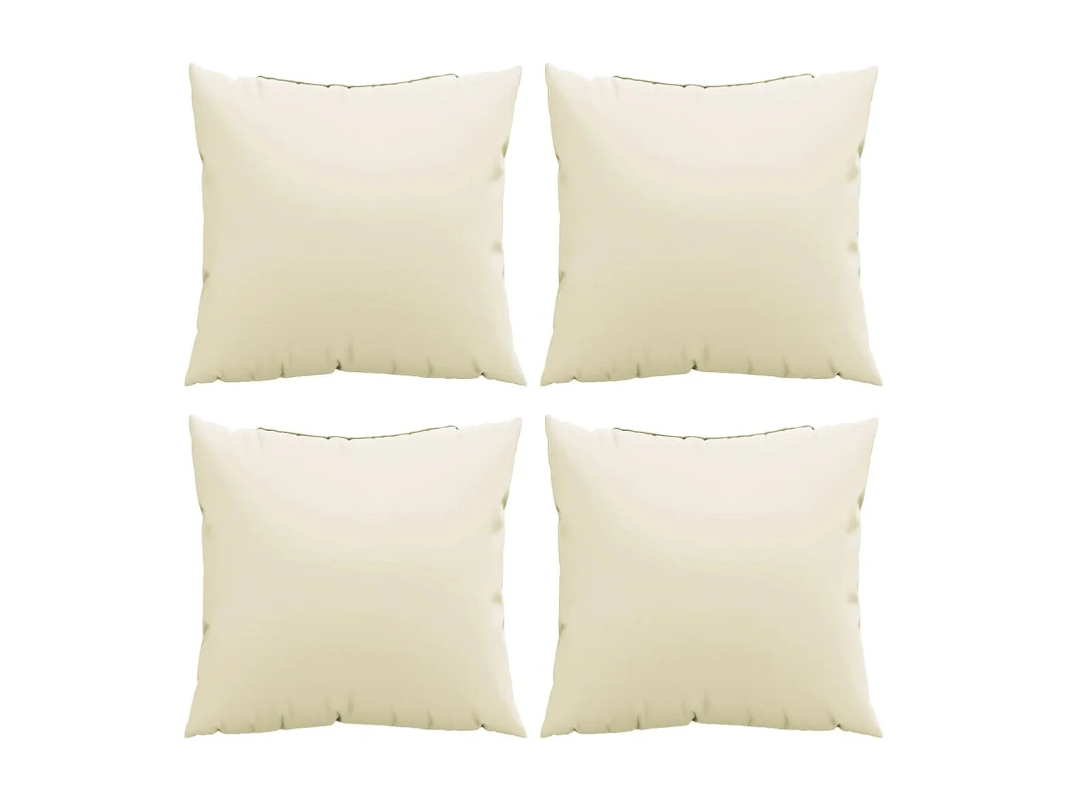 Sofakissen 4 Stk. Creme 60x60 cm Stoff