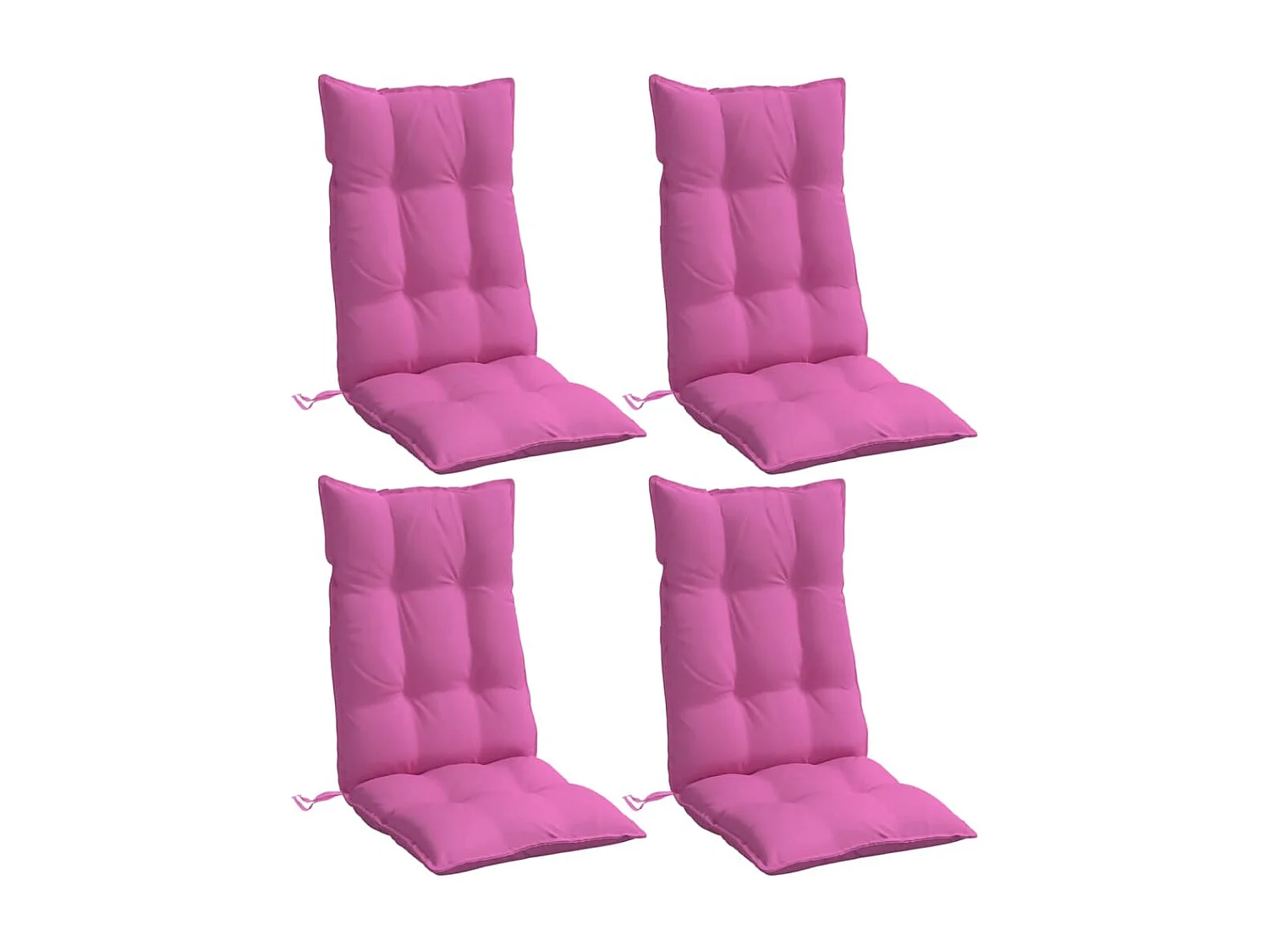 Coussins de chaise à dossier haut lot de 4 rose tissu oxford