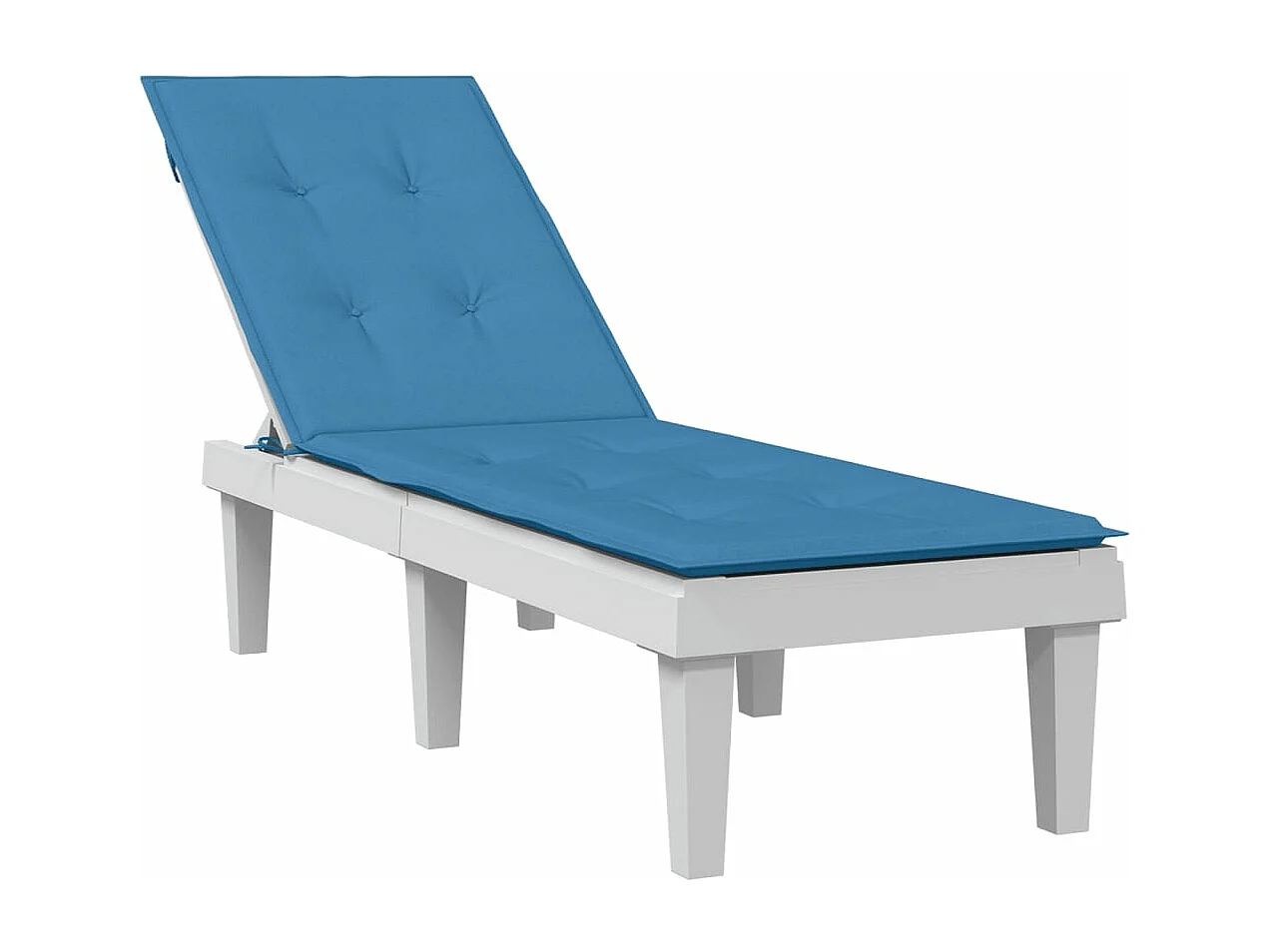 Cuscino per Sdraio Blu Mélange (75+105)x50x3 cm in Tessuto