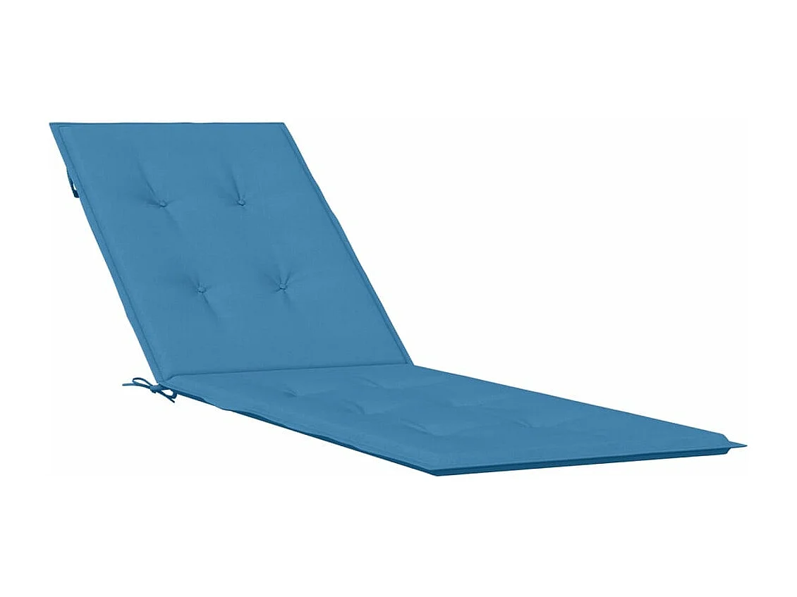 Cuscino per Sdraio Blu Mélange (75+105)x50x3 cm in Tessuto