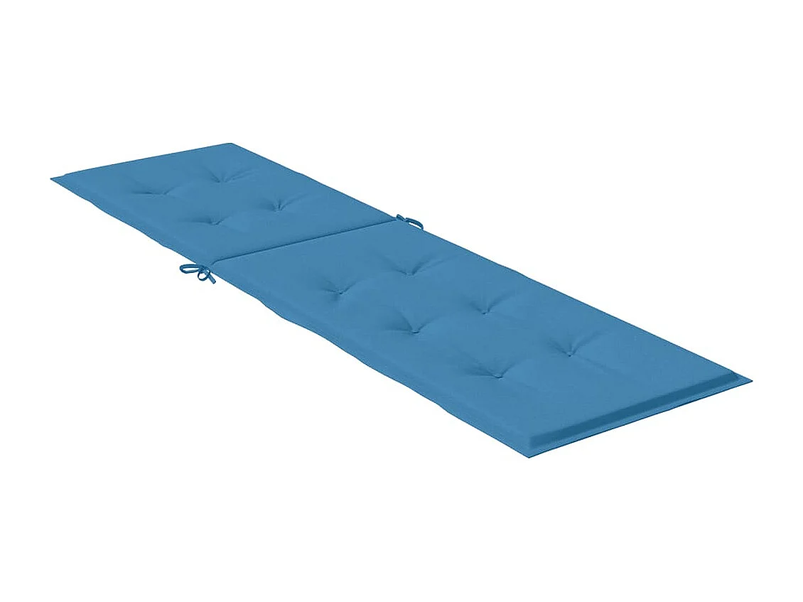 Cuscino per Sdraio Blu Mélange (75+105)x50x3 cm in Tessuto