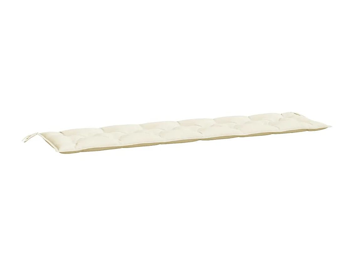 Cuscino per Panca Giardino Crema 200x50x7 cm in Tessuto Oxford