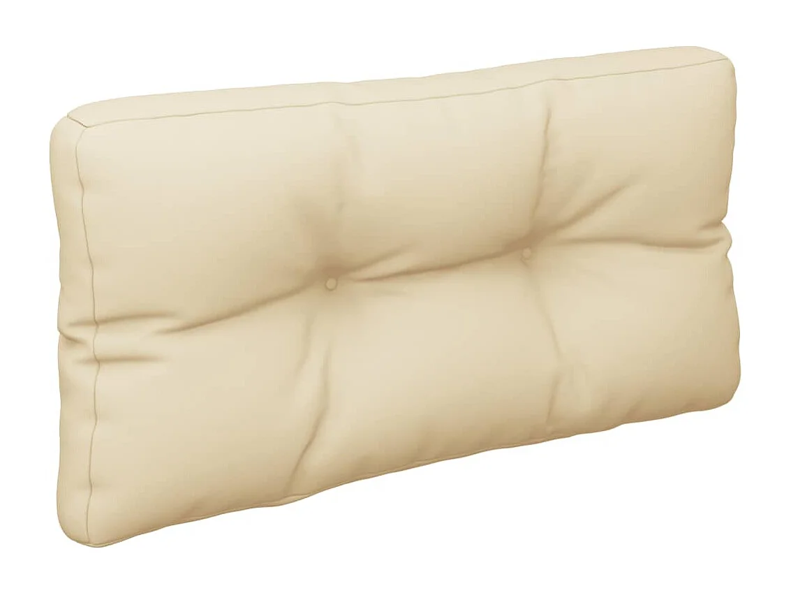 Coussins de palette lot de 2 beige tissu