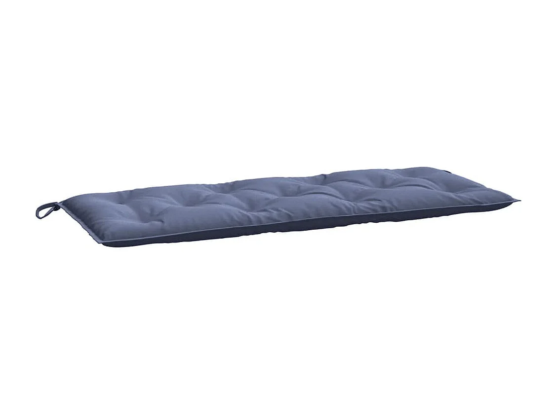 Coussins de banc de jardin lot de 2 bleu marine 120x50x7 cm
