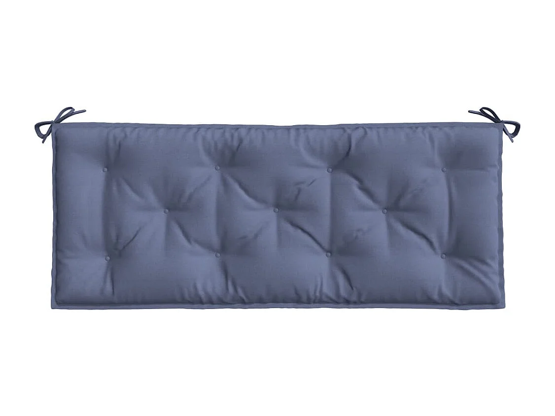 Coussins de banc de jardin lot de 2 bleu marine 120x50x7 cm