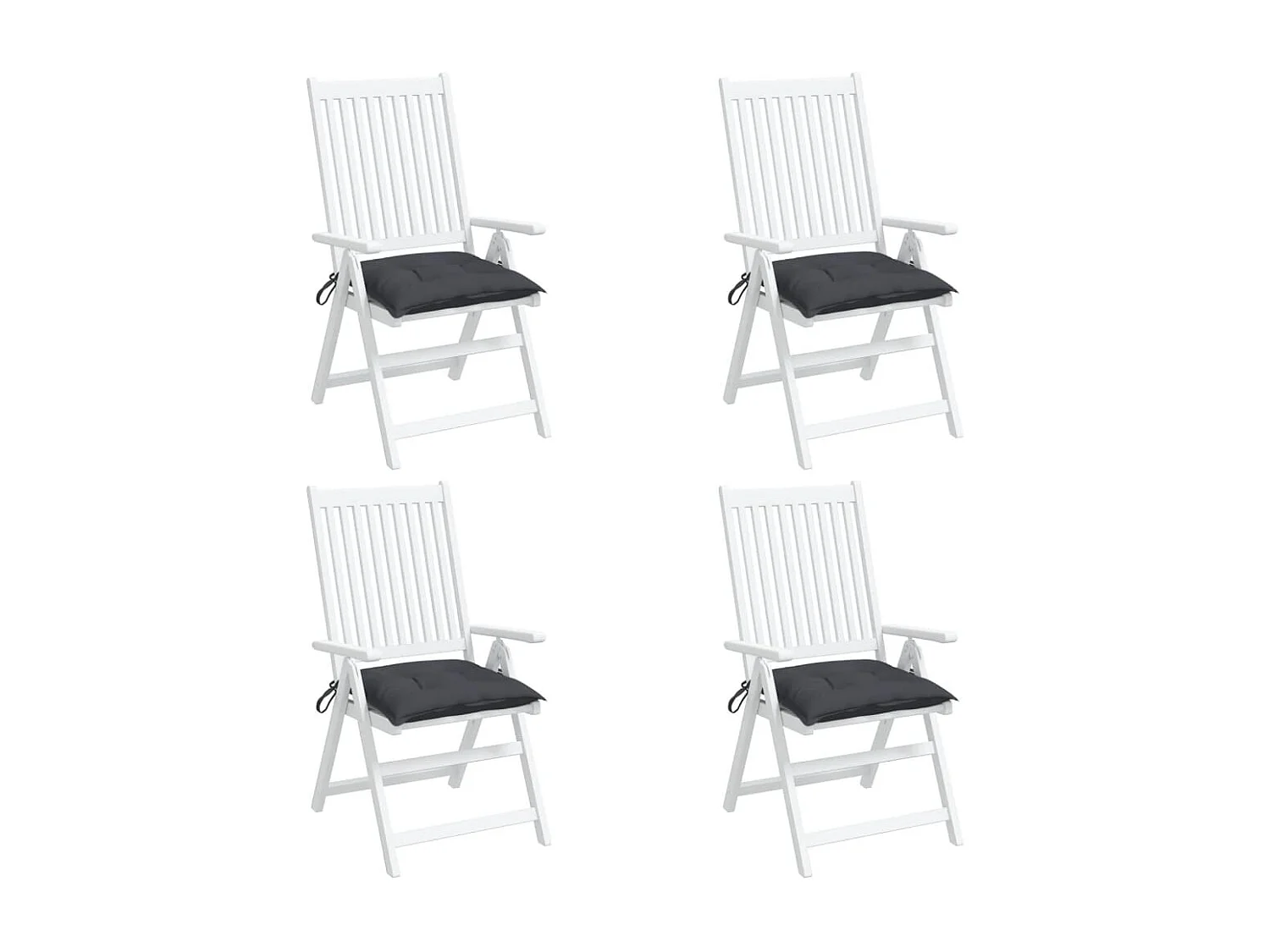 Stuhlkissen 4 Stk. Anthrazit 50x50x7 cm Oxford-Gewebe