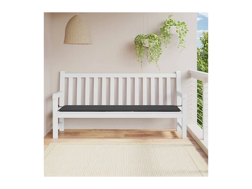 Gartenbank-Auflage Anthrazit 200x50x3 cm Oxford-Gewebe