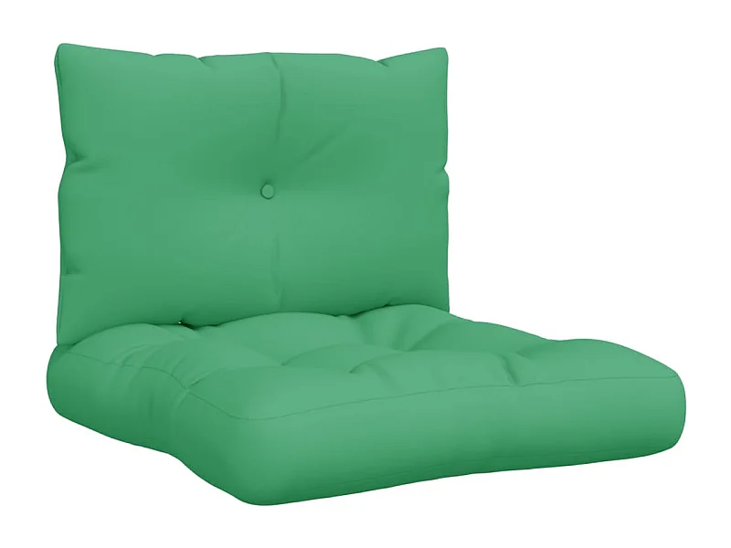 Coussins de palette lot de 2 vert tissu